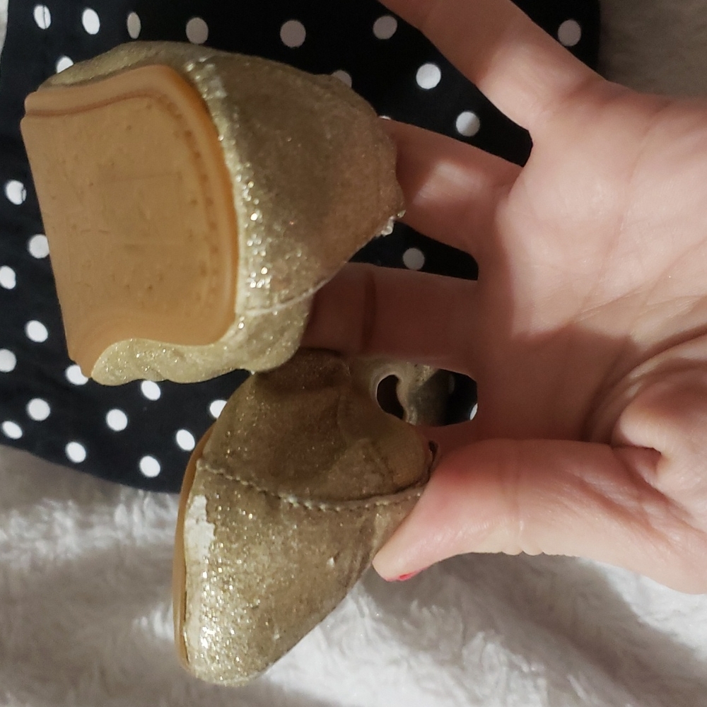 Gold Glitter flats - Picture 7 of 8
